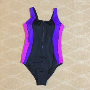 Swimsuits For All NWOT Zip-Front One-Piece Swimsuit, 10